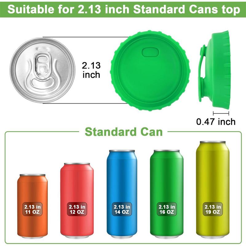 6pcs Silicone Soda Can Lid Reusable Can Stopper For Soda Beer Drinks Juice C Oke Beverage Cap Cover Fits Standard C Oke Can