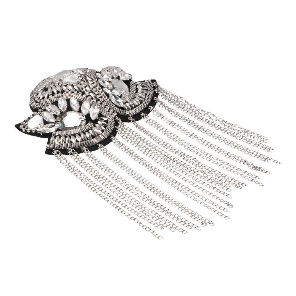 Rhinestone Fringe Shoulder Mark Brooch Shoulder Flash Jewelry Theatre Armband  Party