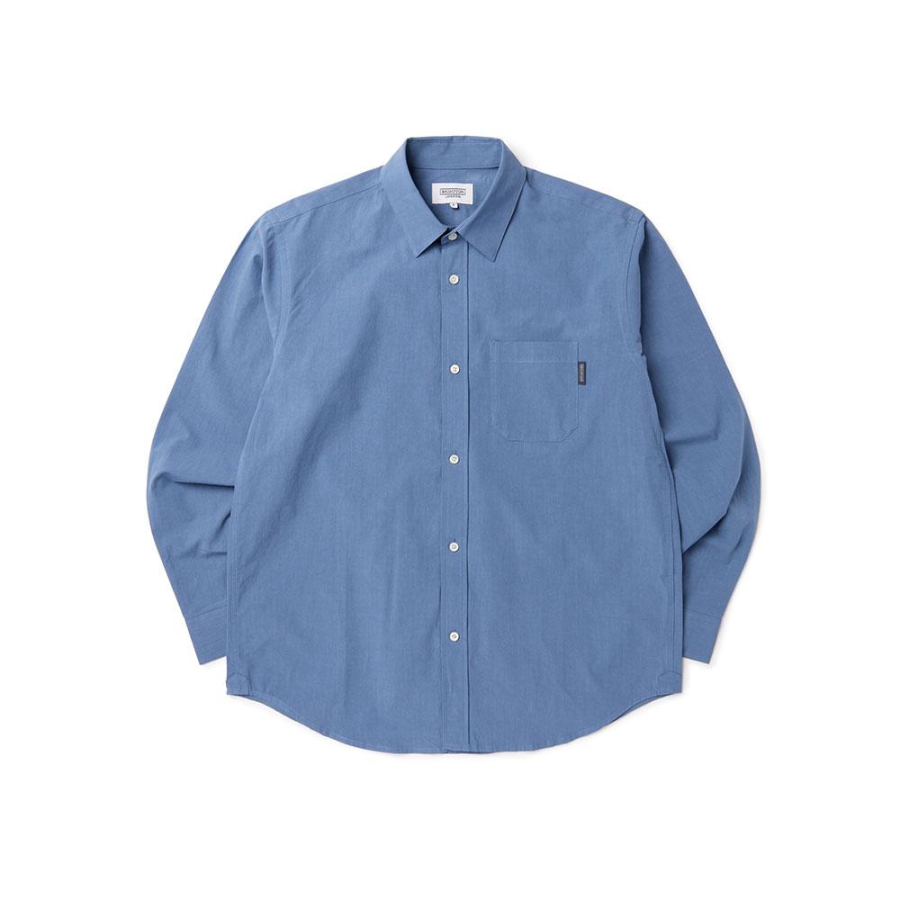 BROMPTON LONDON Basic Cotton Pocket Shirt - Blue (P233Msh220)