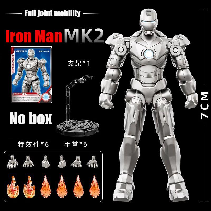 Оригинальные игрушки Железный человек MK123467 Ручная сборка Декорация Супергерой Суставы Подвижная Фигурка Модель Детский Подарок
