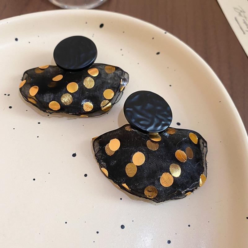 Геометрические серьги-пусеты из серебряной иглы и черного кристалла, нишевые универсальные серьги, темпераментные, легкая роскошь, премиальные серьги