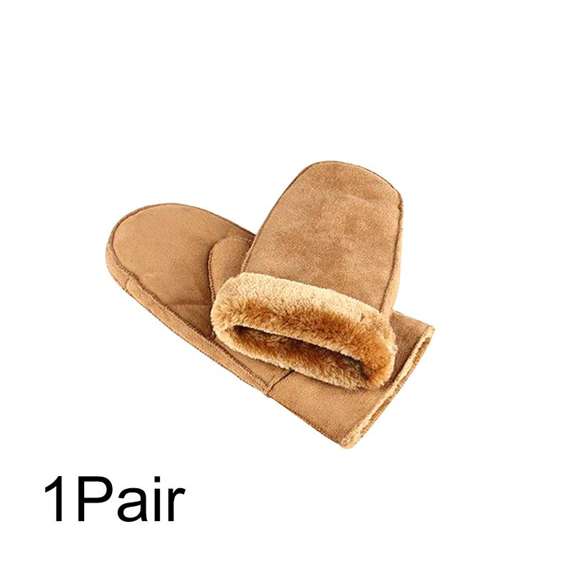 1 пара варежек с подогревом, зимние ветрозащитные перчатки для верховой езды на открытом воздухе, теплые перчатки с закрытыми пальцами, кашемировые перчатки, мягкие теплые перчатки из искусственного меха и замши