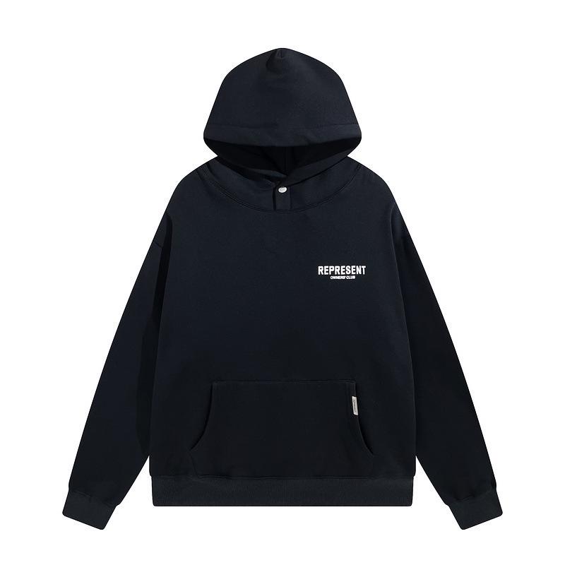REPRESENT Autumn Trendy Hooded Sweatshirt Jacket & Loose Sports Sweatpants Set