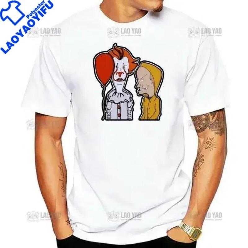 Кавайные футболки Beavis and Butthead Новинка Смешные Мультяшные Графические Футболки Мужская Повседневная Одежда Летняя Мужская Оверсайз Футболка