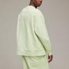 Y-3 Ss22 Однотонный свитшот с логотипом и круглым вырезом, длинный рукав, мужская толстовка, зеленый цвет HG6216