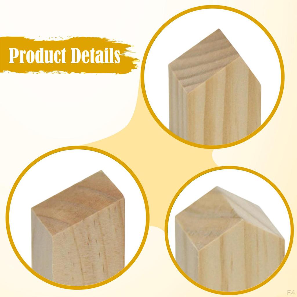 Заготовки для мини-домика, деревянные крафтовые формы, кубики для рисования, неокрашенный блок