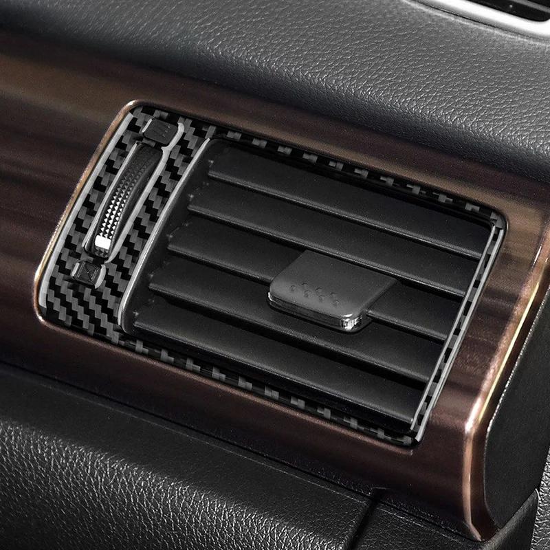 Real Soft Carbon Fiber For Honda Accord 2013 2014 2015 2016 2017 LHD Car Central Control Side Air Outlet Interior Accessories.