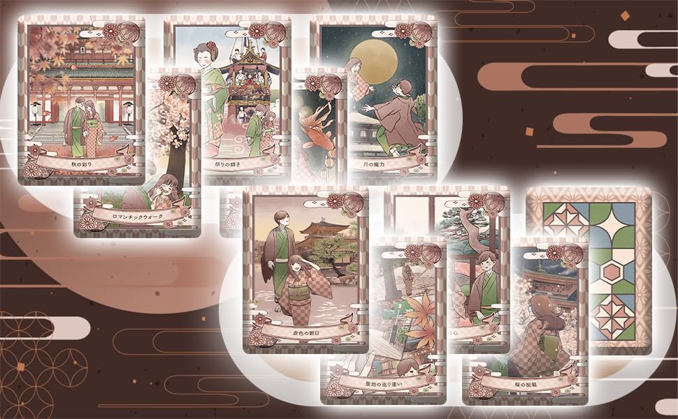 [Включает японские инструкции] Оракул-карты Киотского сватовства, KYOTO ORACLE DECK, Подходит для начинающих, Милый