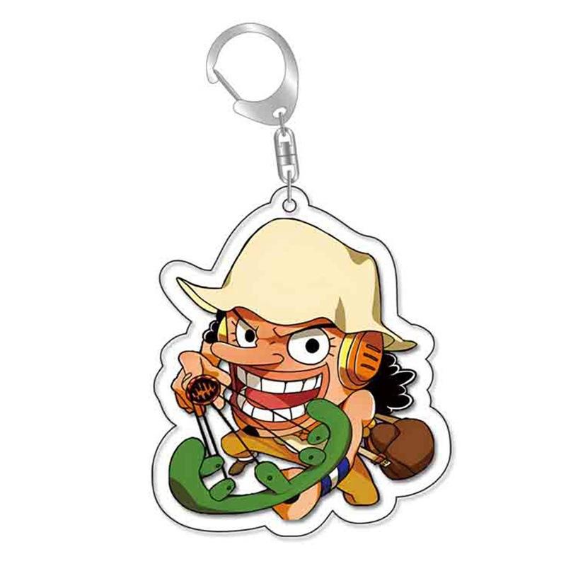 Акриловый брелок для One Piece Фрэнки Трафальгар Ло Джинбе Монки Д. Луффи Тэтч Аниме Периферийный Кулон Акриловая Брелок-Пряжка