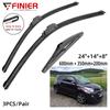 3PCS Wiper Blades For Toyota Urban Cruiser Ist XP110 2009-2016 24" 14" 8" Fit Front Windshield Windscreen Window Brushes Cutter Accessories 2012 2013
