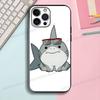 Черный матовый чехол для телефона с рисунком акулы для IPhone 17,16,15,14,13,12,13,12 Pro Max Plus XS, силиконовый, мягкая задняя крышка