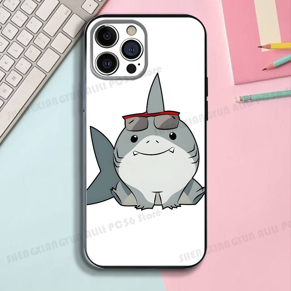 Черный матовый чехол для телефона с рисунком акулы для IPhone 17,16,15,14,13,12,13,12 Pro Max Plus XS, силиконовый, мягкая задняя крышка