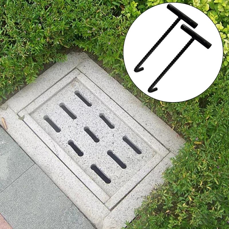 10 мм Открыватель крышки люка Крюк для люка с удобной ручкой для строителей Быстрая обработка крышки