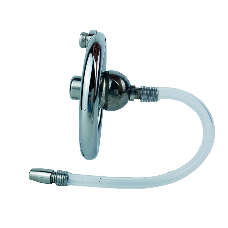 Newest Sex Toy Supplier Cock Cage Penis Ring Lock Male Chastity for Men With Catheter Penis Bondage Adult Products