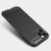 Case + Tempered Glass - E.F.CONNECTION - for iPhone 12 Mini - Carbon Fiber - Black - Flexible