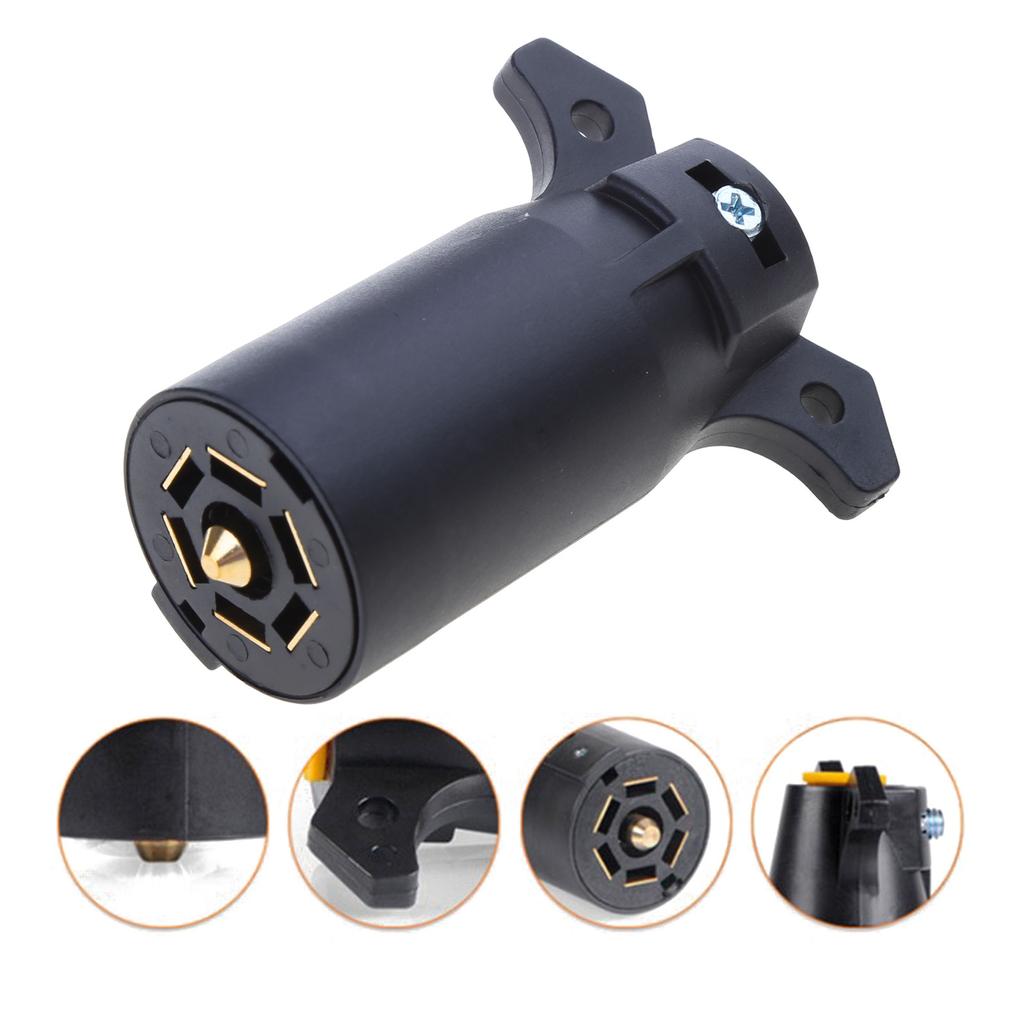 Vehicle-Side 7-Pin RV Blade Trailer Wiring Harness Connector