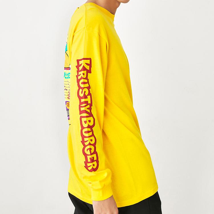Vans Футболки Simpson Унисекс Желтые С круглым вырезом Средняя прямая посадка VN0A4RTLZW3