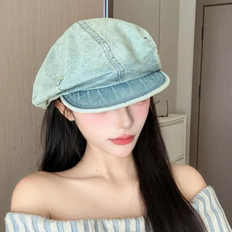 Японские ретро-кирпичные шляпы для газетчиков Cloud Newsboy для женщин и мужчин, осенние фотосессии, универсальные литературные восьмиугольные береты