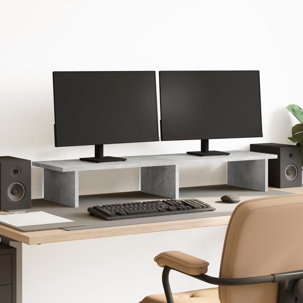 Vidaxl Podstawka Pod Monitor, Szarość Betonu, 100X27X15 Cm