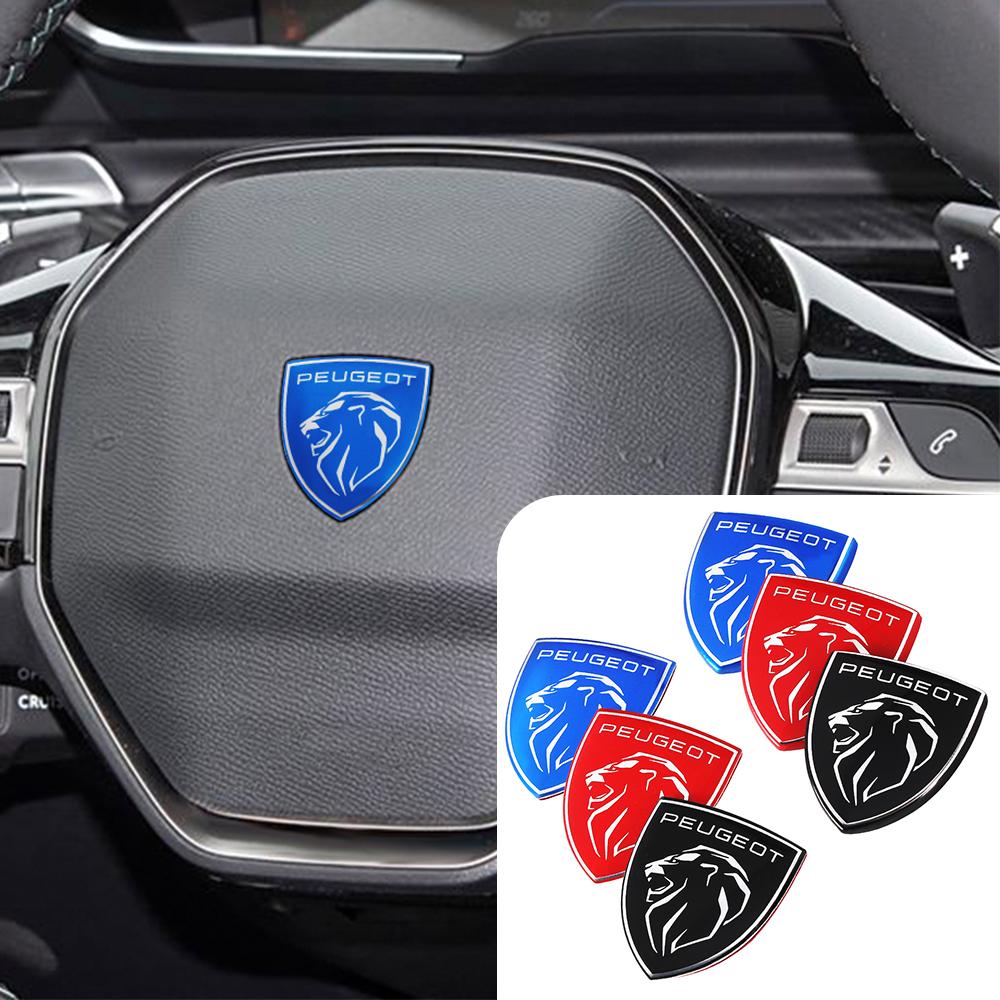 Car Steering Wheel Center Emblem Logo Cover Badge Decoration Stickers For Peugeot 107 2008 206 207 208 408 307 308 3008 Valve