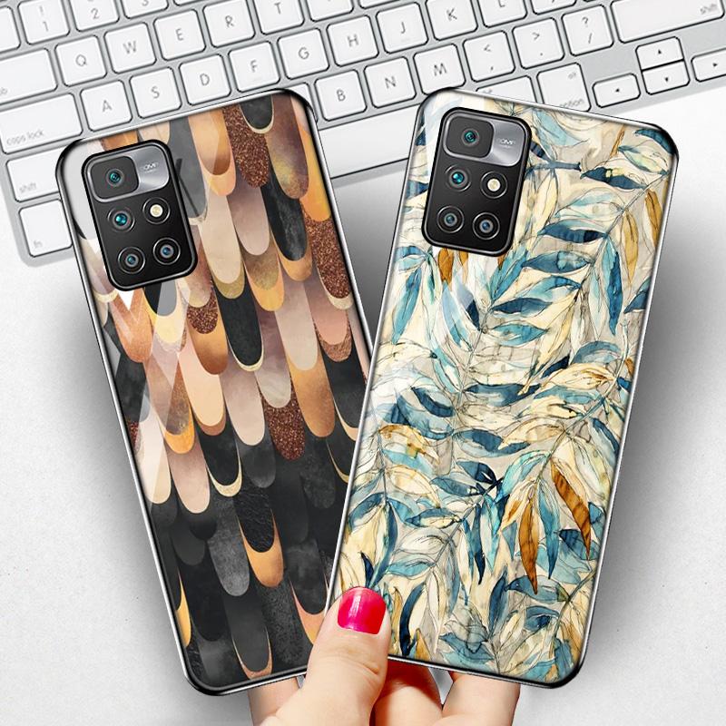 Чехол Redmi 9 для Xiaomi Redmi 10, чехол из закаленного стекла Redmi 9a 9c Nfc 8a 8 7a 6a Note 8 9 10 Pro, чехол с рисунком на спине