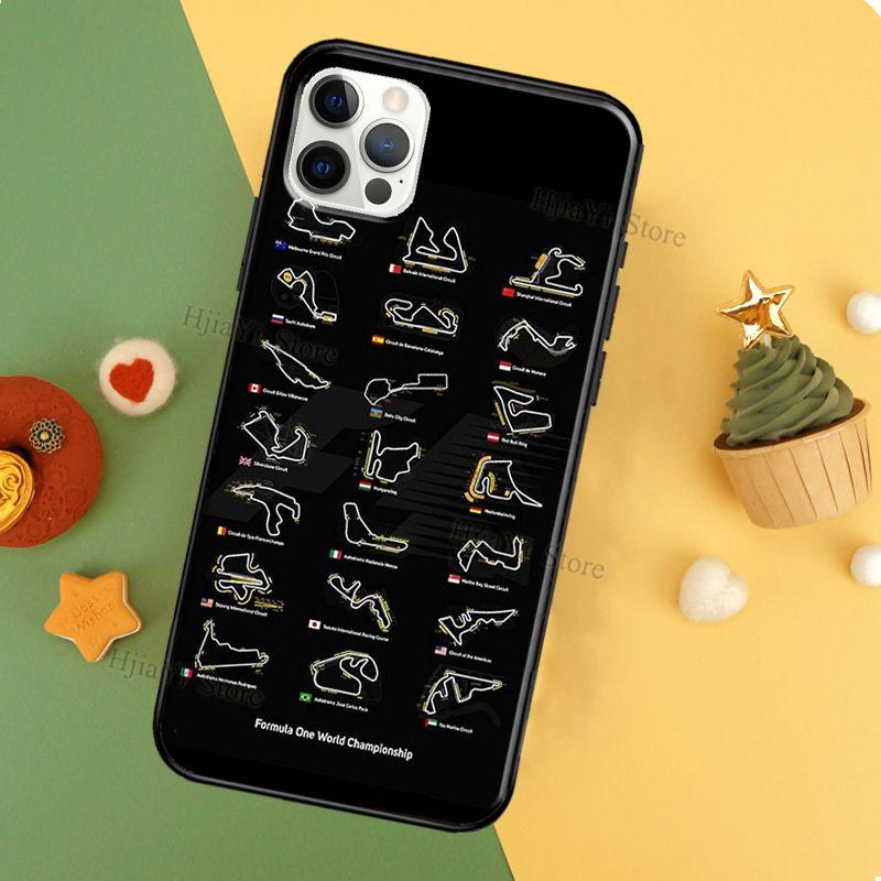 Минималистичный Чехол для Телефона с Трассой Формулы 1 Для iPhone 12 13 Pro Max 11 14 Pro XS MAX 6 6S 7 8 Plus 5S SE 2020 X XR Чехол