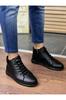 Men's Fashion Faux Leather Flat Heeled Booties Bootie M Winter Lace Up Zippered Boots Shoes