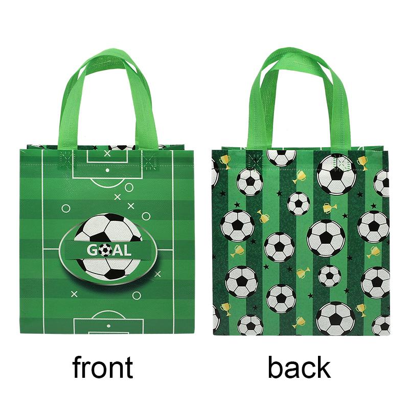 5/10Pcs Soccer Gift Bags Non-Woven Football Shopping Tote Bag Kids Boy Sport Theme Birthday Party Favors for Guest Candy Packing