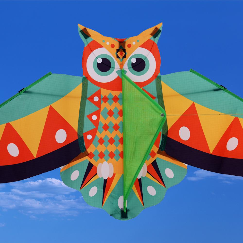 Long Tail 1M Cartoon Kites 50 Meter Kite Line Children's Kite New Colored Owl Kite  Outdoor Sports