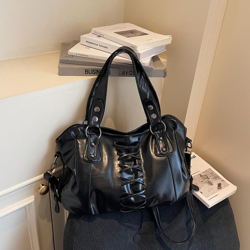 New large-capacity tote bag fashion casual shoulder messenger bag women's soft leather high handbag bag