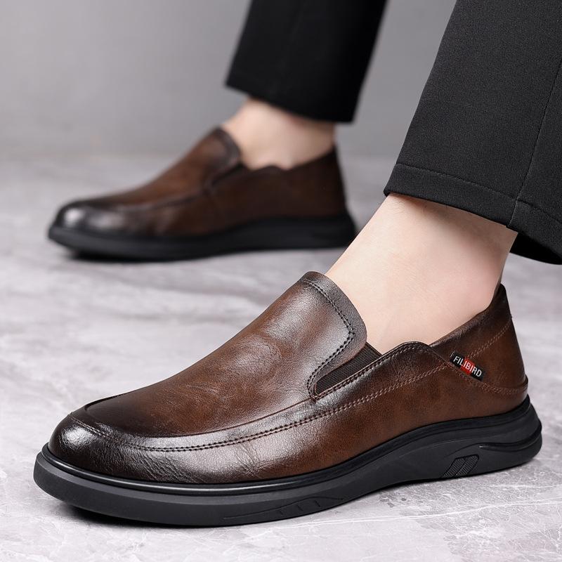 Fashion Fashion Casual Leather Men's Dress Shoes Spring Autumn New Designer Soft Sole Solid Color Loafers Man