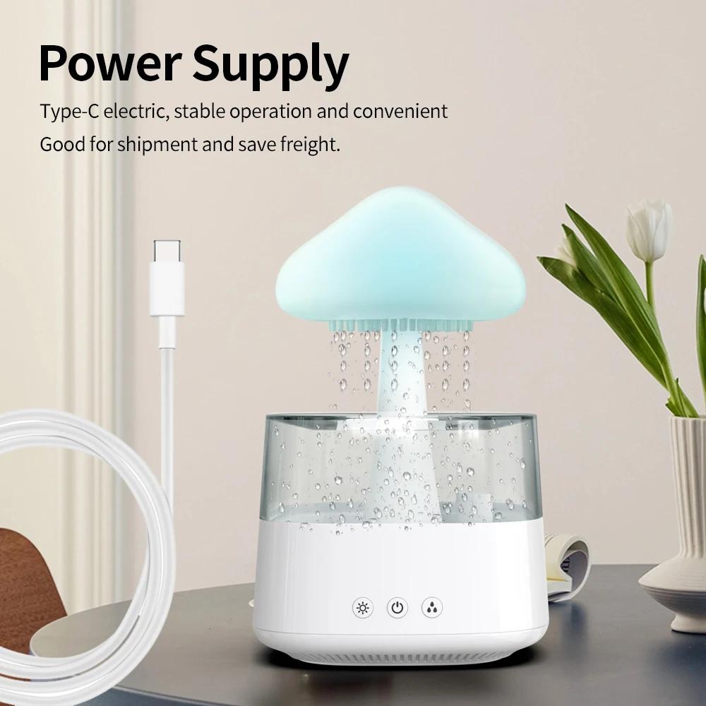 Для увлажнителя воздуха Rain Cloud Увлажнитель Эфирные масла Диффузор Капли Воды Цветной Ночной Светильник Для Спальни