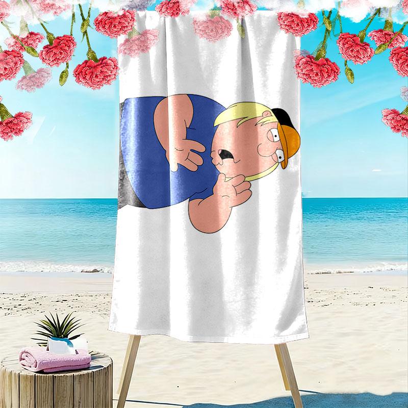 Chris Griffin Print Beach Towel, Large Soft Quick Dry Towel for Beach Camping Swimming