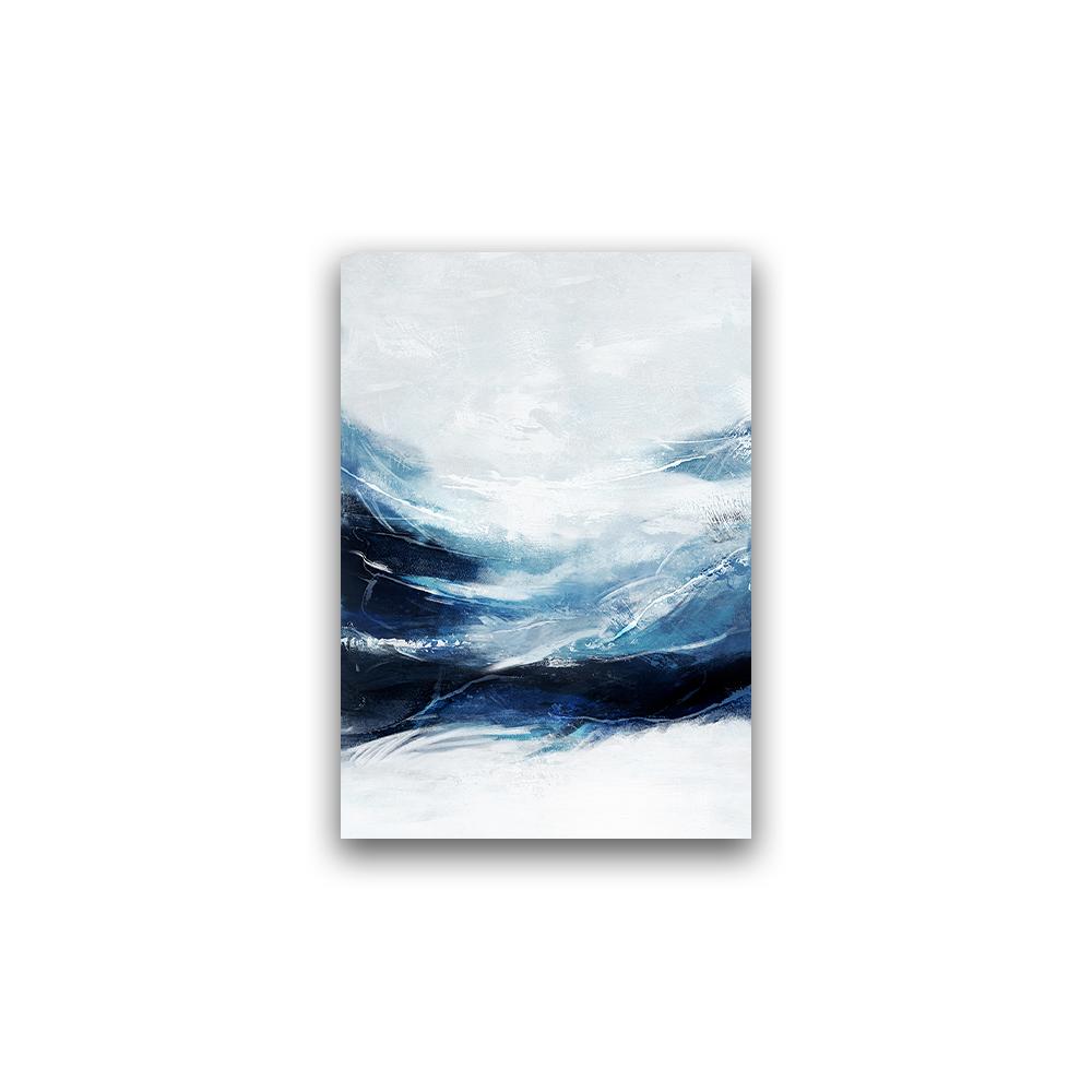 3-pcs Abstract White Black Blue Wave Poster Canvas Print Painting Wall Art Posters Bedroom Living Room Decoration Ideal Gifts