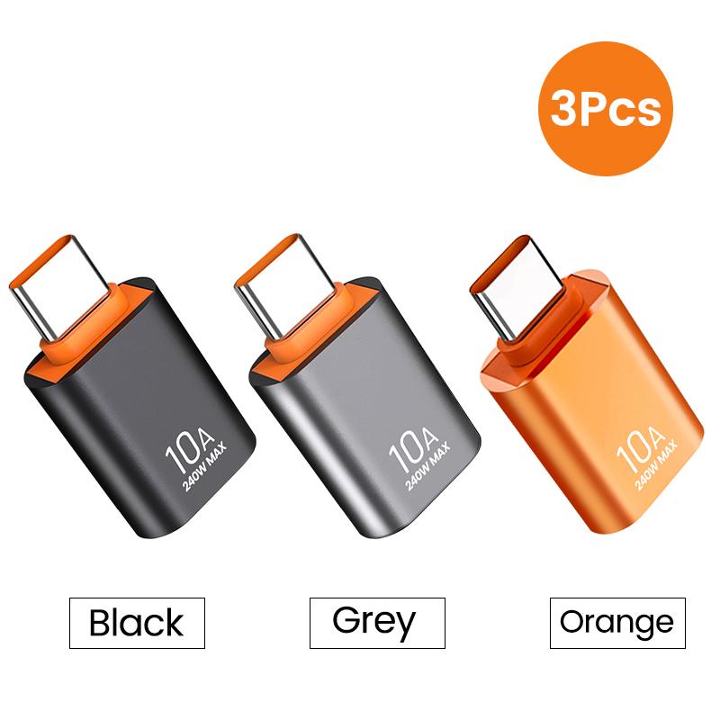 10A OTG USB 3.0 на Type C Адаптер PD 240 Вт Штекер на Розетку Конвертер Быстрая Зарядка OTG Адаптер Для Macbook Ноутбуков Xiaomi Samsung