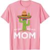 Nacho Average Mom Cactus Sombrero Graphic Tee Funny Cinco De Mayo Mom T-Shirt
