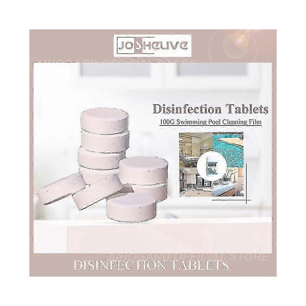 100pcs Chlorine Tablets Swimming Pool Cleaning Tablet Floating Hot Tub Chemicals Safe Long Lasting Bacteria Control NEW