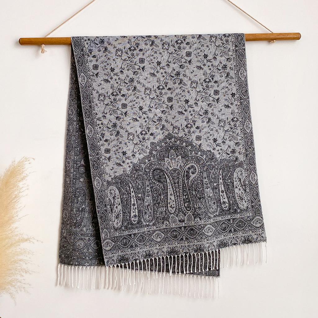 Bohemian Versatile Jacquard Cashew Ethnic Style Big Shawl Women'S Scarf Vintage Tassel