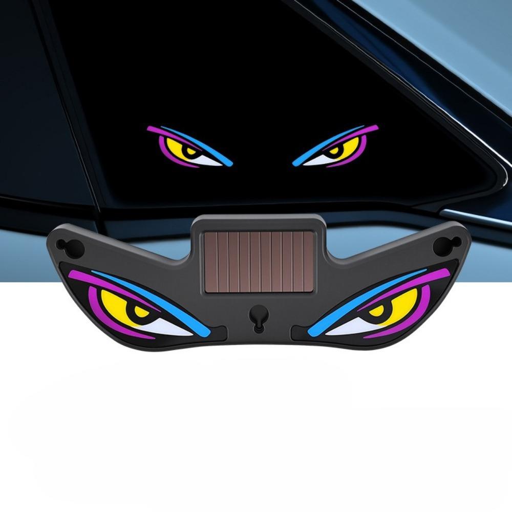 LED Car Neon Light Solar Powered Anti-Rear-End Light Vehicle Signal Lights Car Decoration
