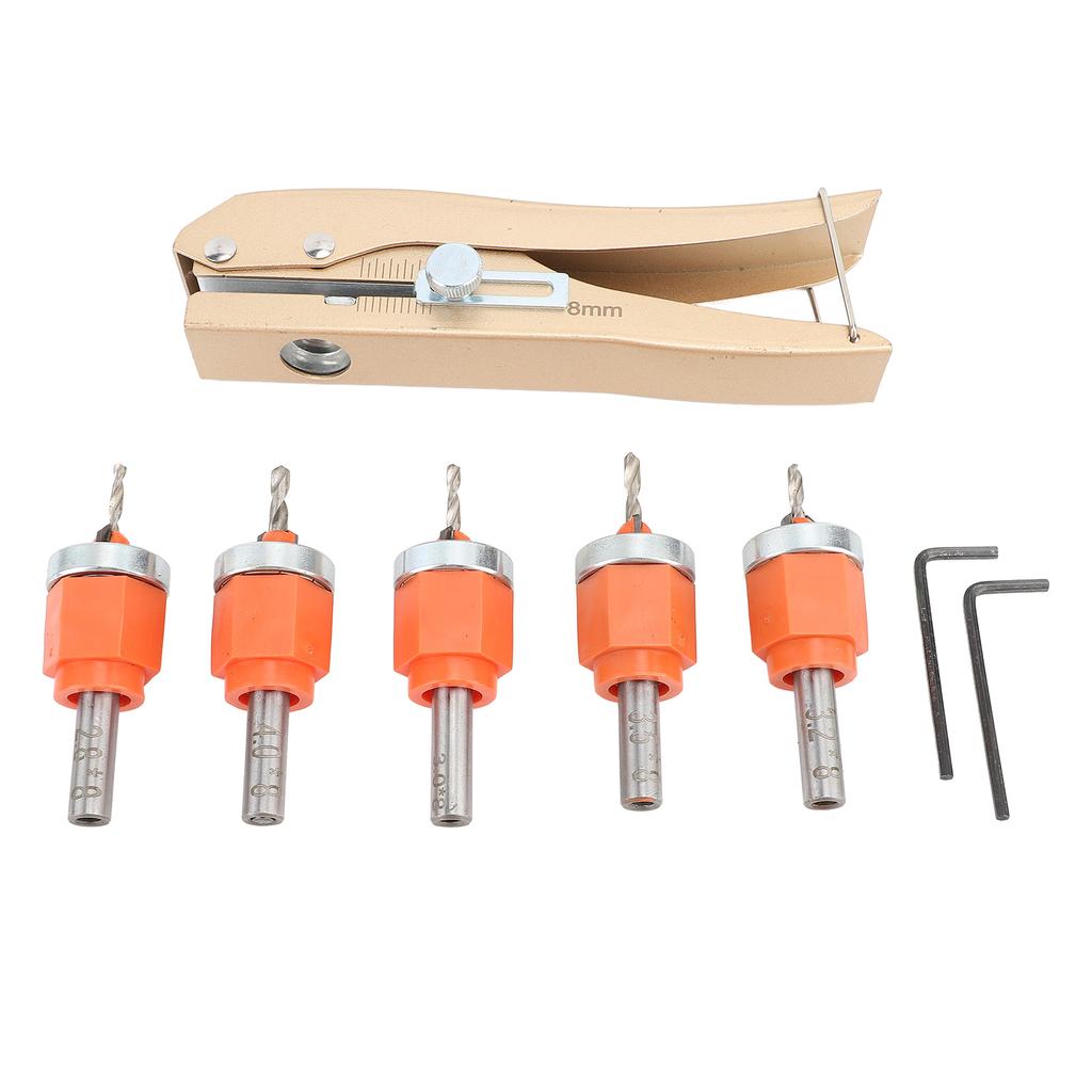6PCS Set Countersink Drill Bit Set Multifunctional Adjustable Tapered Drill Bit for Woodworking
