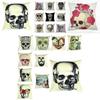 Skeleton Head Throw Pillow Cover With Linen Fabric For Home Decor And Living Room