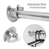 2PCS with Screws Flange Seat Thick Closet Rod Brackets Durable Furniture Hanger Rail