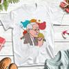 Унисекс футболки Портрет Карла Густава Юнга Винтажная хлопковая футболка с коротким рукавом Футболки с круглым вырезом Топы с графическим принтом