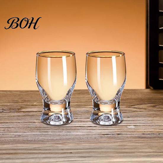 Classic Curved Drinking Glasses Mini Snifter Glass with Ergonomic Weighted Base, Crystal Clear Tasting Elegant Party Glassware Glasses, Comfortable
