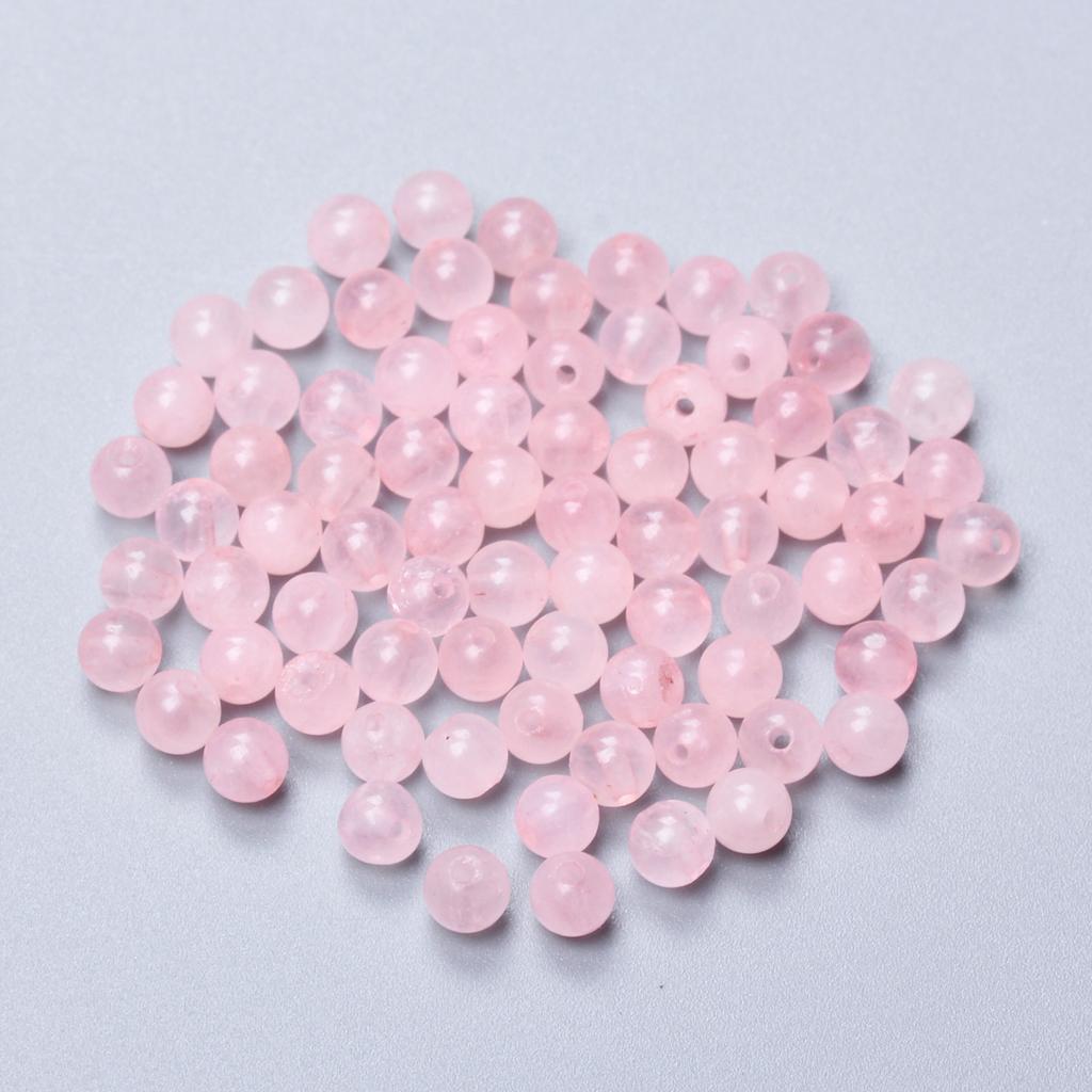 Товары для дома и вечеринок Материал для ожерелья-брелока Розовый натуральный камень случайного цвета Круглые бусины ручной работы «сделай сам» 20-60 шт. 4/6/8/10/12 мм свободные бусины