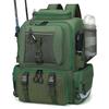 WANOON Fishing Backpack with Rod Waterproof Fishing Tackle Backpack with Hidden Shoulder Strap Holders,
