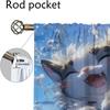 Anti-mosquito Curtains for Camera Cute Cartoon Cat Curtains Child Room Window Curtain for Room 2 Panel Partition Shades Living