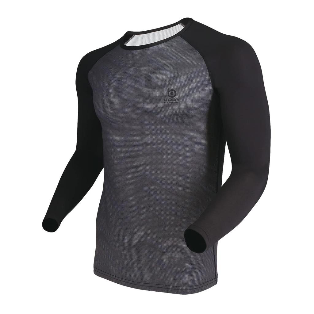 Otafuku Gloves Summer Long Crew Neck Sublimation Jig Size LL Men's Innerwear, Sleeve, [Mesh, Print, Compression, Deodorizing, Sweat-Wicking,