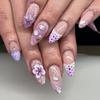 Press On Nail Almond Shaped Fake Nail Glossy Stick On Nail Natural Full Cover False Nail Acrylic Glues On Nail for Women