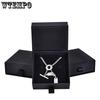 8pcs Cardboard Drawer Display Jewelry Boxes Black Gift Boxes Thick Paper Box Jewelry Gift Packaging Gift Case Sponge Insert and Lids for Necklace Ring